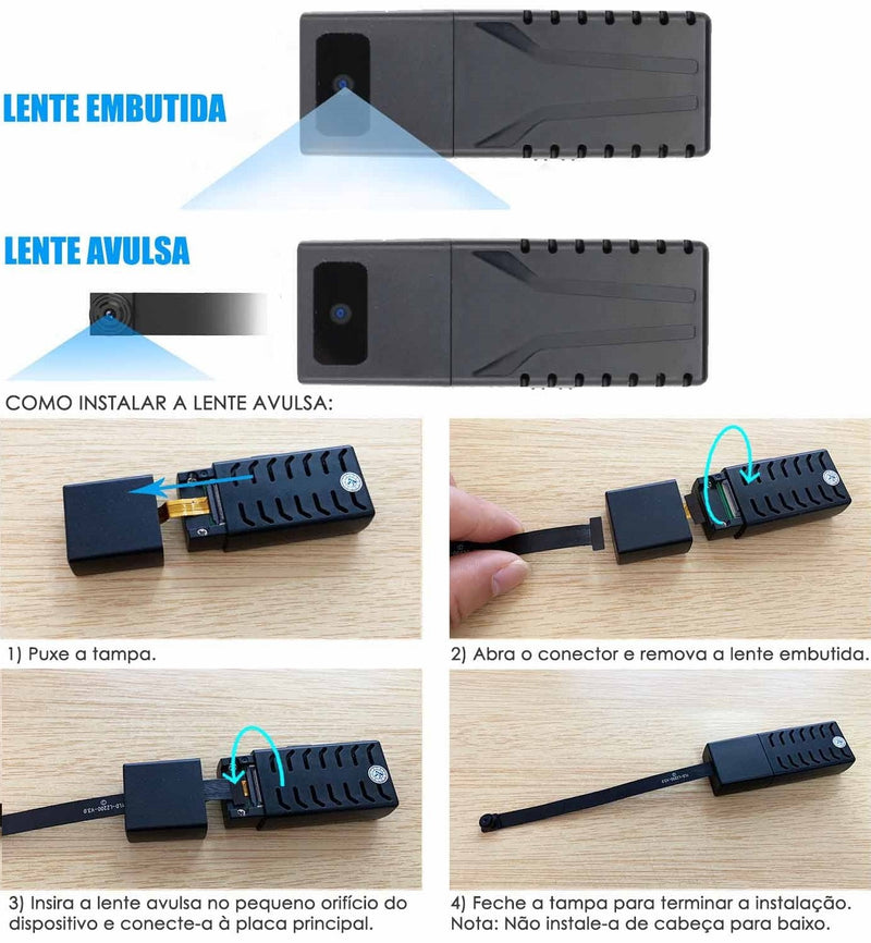 Mini Câmera Espiã Wi-Fi, Sem Fio – Tempo Real