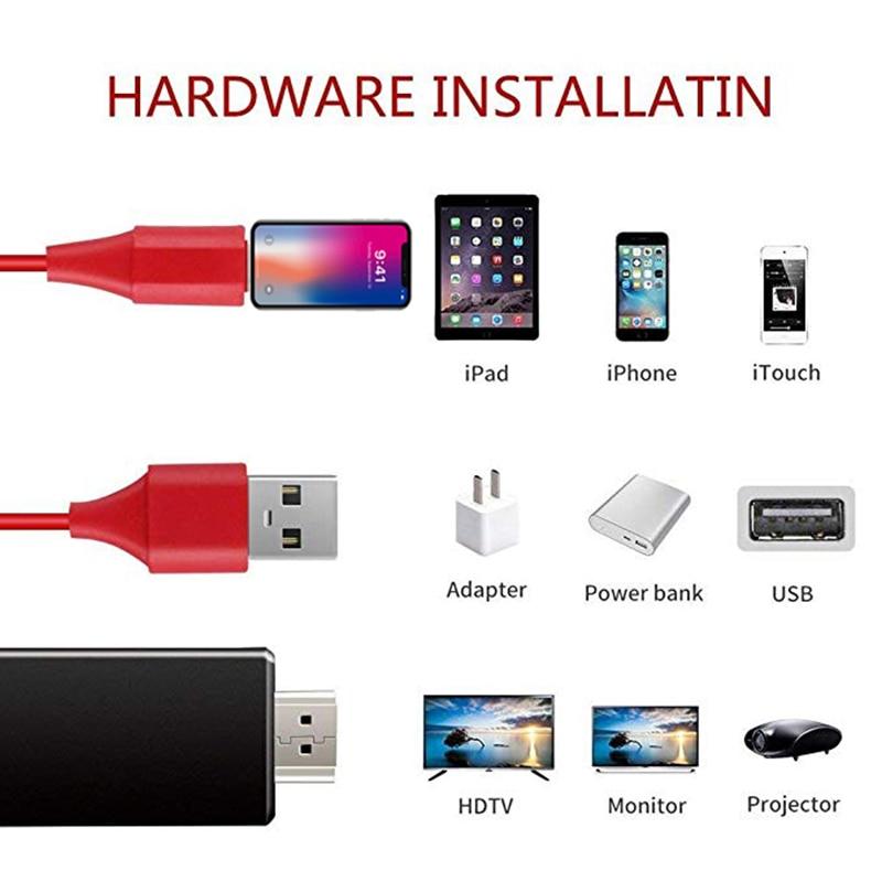 Adaptador Móvel 1080P Sem Atraso de Celular para TV HDMI