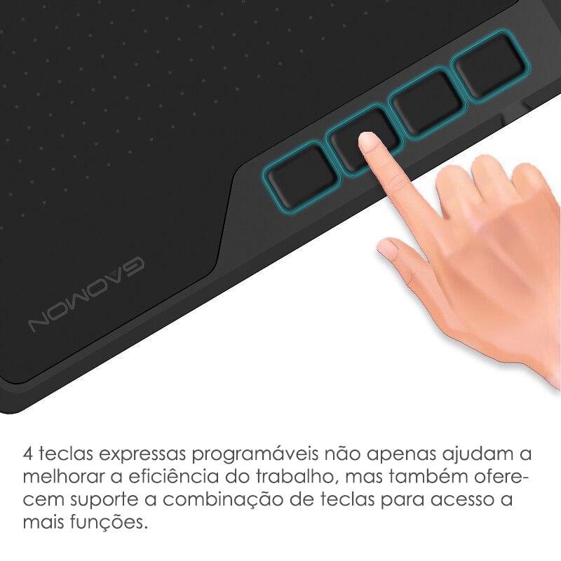 Mesa Digitalizadora Gaomon S620, com Caneta – 6,5×4 Polegadas