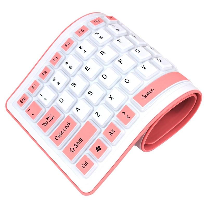 Teclado de Silicone Flexível, 103 Teclas, USB – À Prova D’água