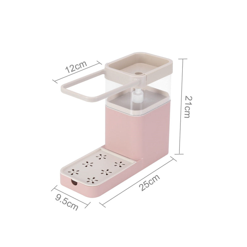 Dispenser Automático para Detergente Cozinha, 3 em 1