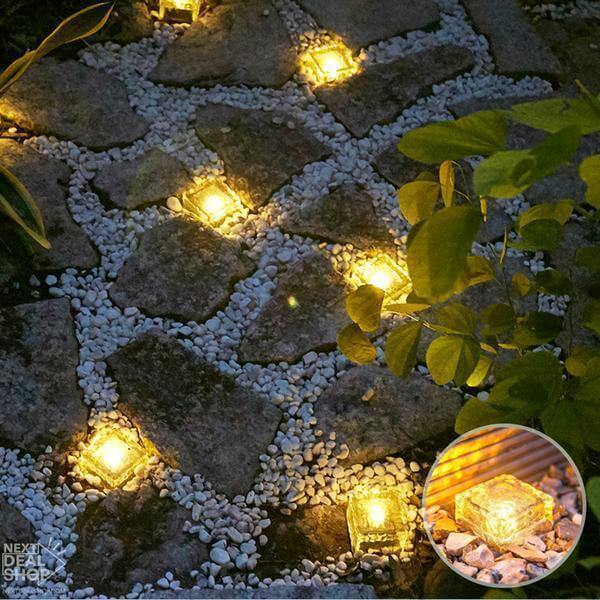 Tijolos de Vidro com Luz movido a Energia Solar - Perfeito para Decoração Externa!